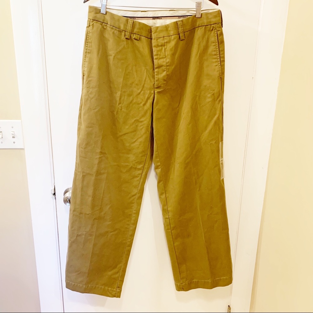 🎁 Express khaki chino style men pants 36W-32L